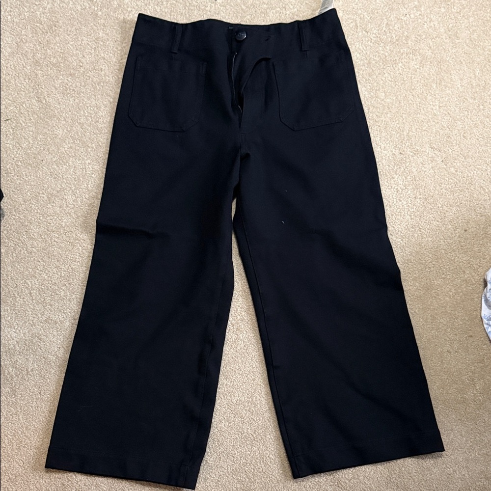 Anthropologie Maeve Black Ponte Colette Cropped Pants - Picture 2 of 3